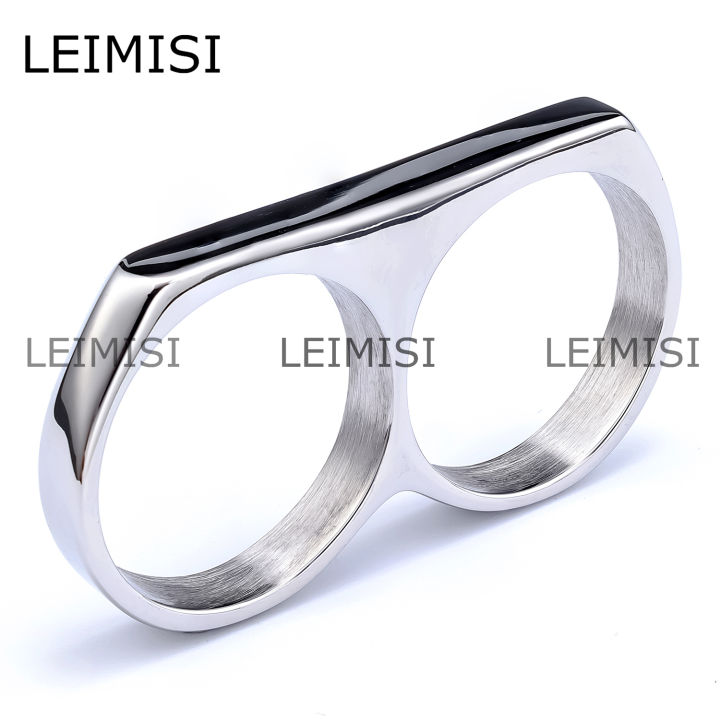 Minimalist%20Jewelry%20Double%20Finger%20Rings%20Stainless%20Steel%20Polished%20Surface%20Two%20Finger%20Rings%20for%20Men%20-%20Image%202