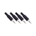 3.5mm Replacement Repair Plug Jack TRS 3 Pole Stereo Male Plug 1/8 3.5mm Solder Type DIY Audio Cable Connector for Headphone Headset Earphone Cable Repair - 4Ps. 