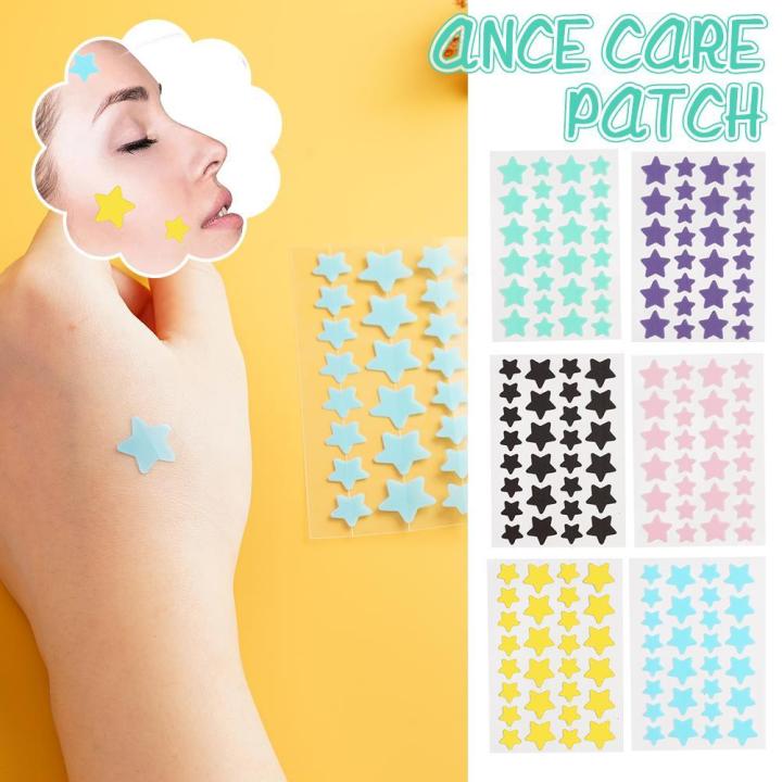 28Pcs Colorful Acne Patches Cute Star Shaped Acne Treatment Sticker Invisible Acne Cover Removal Pimple Patch Skin Care Lateil