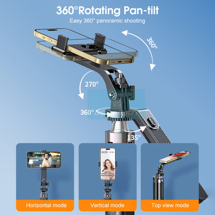 Doomhot%20Phone%20Holder%20Stabilizer%201.8M%20Camera%20Stabilizer%20Reinforced%20Four-Leg%20Ultra-Stable%20Tripod%20Live%20Self-Timer%20Automatic%20Balance%20Selfie%20Stick%20Tripod%20With%20Bluetooth%20Remote%20-%20Image%204
