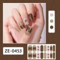 1Set INS Trendy 16 Strips Semi Cured Gel Nail Sticker French Nail Art Gradient Colors Gel Full Nail Wraps Gel Nail Polish Strip. 