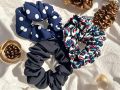 Silk scrunchie women elastic Satin Hair Bands big black hair tie for girls large hairbands Hair Accessories Elegant Retro Shiny Starry Dots Hair Scrunchies Satin Silk Hair Bands Women. 