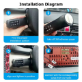 Car Steering Wheel Multi-Function Control Button Handle Key Universal Android Radio DVD 2 Din Android Wired Control Accessories. 