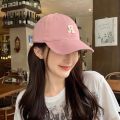 High Quality White Pink Baseball Cap Female Korean Rose Powder Cap Small Face Streetwear Embroidery Letter R Hat Basket Homme.
