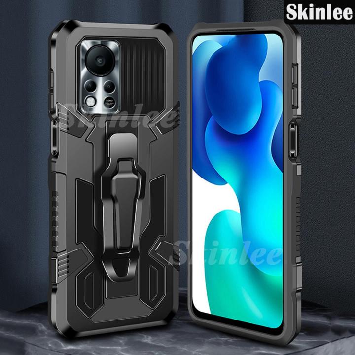 Phone Case for Infinix Hot 11S NFC with Metal Clip Back Cover for Infinix Hot 11S NFC Car Magnet Phone Cases