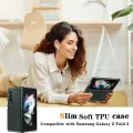 For Samsung Galaxy Z Fold 4,Soft TPU Transparent Case,Anti Falling Mobile Phone Case with Enhanced Corner Protection,Full Body Protection Cell Phone Cover. 