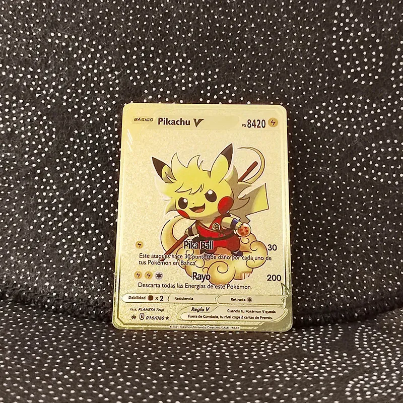 5000 HP Metal Pokemon Cards Spanish Mewtwo Charizard Pikachu Gengar Shiny  Iron Pokmon GX Vmax EX Game Children Toys Gift | Daraz.com.bd