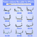 Choice Power Volume Buttons Key Switch Flex Cable For iPhone 6 7 8 11 PRO 12 PRO MAX 12mini XR 13 For iPhone Replacement Parts. 