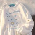 Children's Autumn Clothing White Hoodie Latest Girls Western Style Shirt Japanese Cartoon Cinnamoroll Babycinnamoroll Winter Top Clothes. 