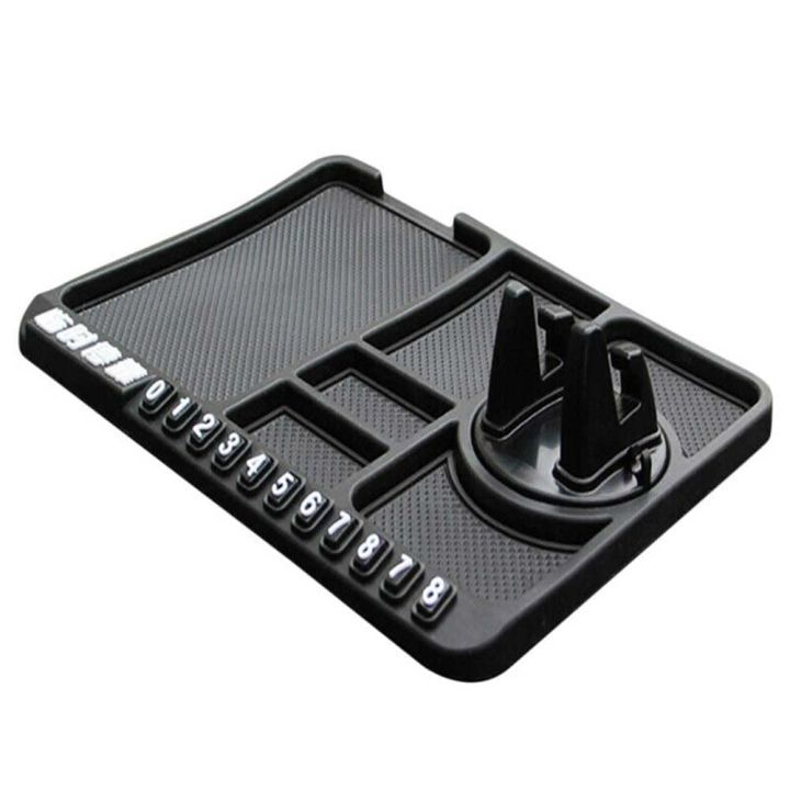 Car%20Dashboard%20Multifunctional%20Non%20Slip%20Anti%20Skid%20PVC%20Pad%20Mat%20with%20Mount%20Phone%20Holder%20Stand%20Parking%20Numbers%20for%20Coins%20Keys%20-%20Image%202