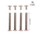 4 Set X Screws Stainless Steel Luggage Screws, Luggage comfortable Accessories Luggage Wheels Bolts Rivets 6*30/36/40/45mm. 