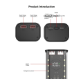 21700 DIY Power Bank Case Supports 4x21700 Batteries PD20W Powerbank Case LED Screen Transparent Battery Storage Shell A.