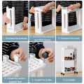 Kitchen Storage Rack For Goods Fridge Side Shelf 2/3/4 Layer Removable With Wheels Bathroom Organizer Shelf Gap Holder Rack new. 