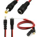 Male Female DC Power Jack And  Socket With Cable2.1mm Plug To 2 Pin Screw Terminal 1-Pair Power Supply Barrel Adapters. 