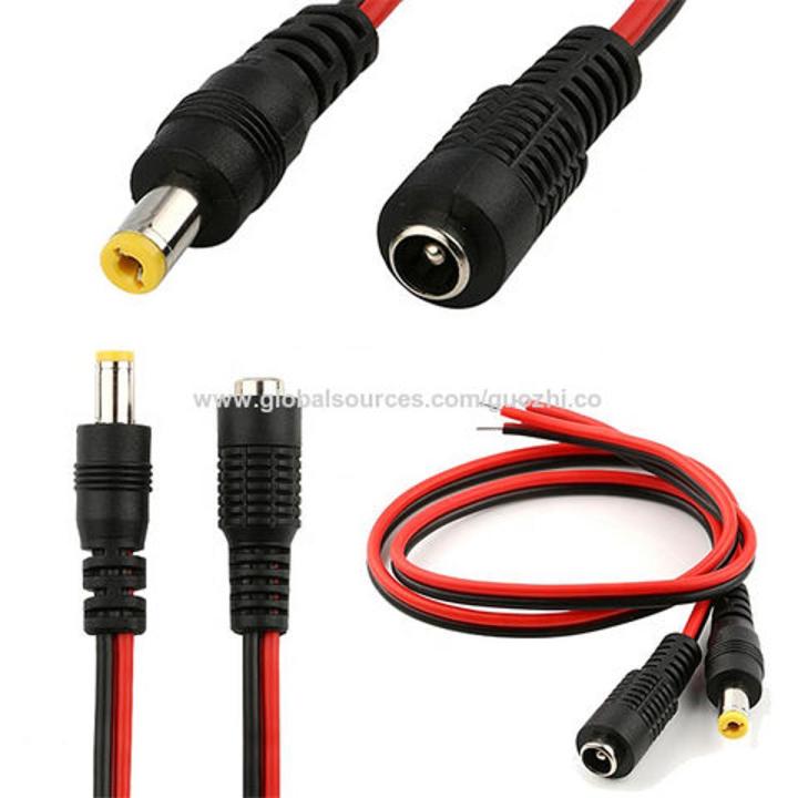 thumbnail interactive-video image 1 of 12V DC Connector: 5.5mm X 2.1mm Male Female Power Jack Adapter For LED 1 of 9