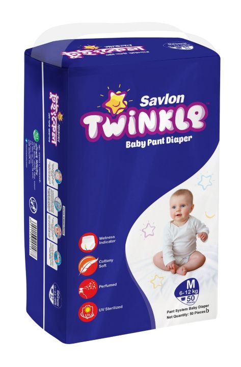 Savlon Twinkle Baby Pant Diaper Medium 50pcs