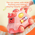 【Funny Bunny Toy Store】Inertia Car Toy For Kids Cartoon Face Changing Car Toy With Visible Colored Moving Gears Light Music For Christmas Gifts. 