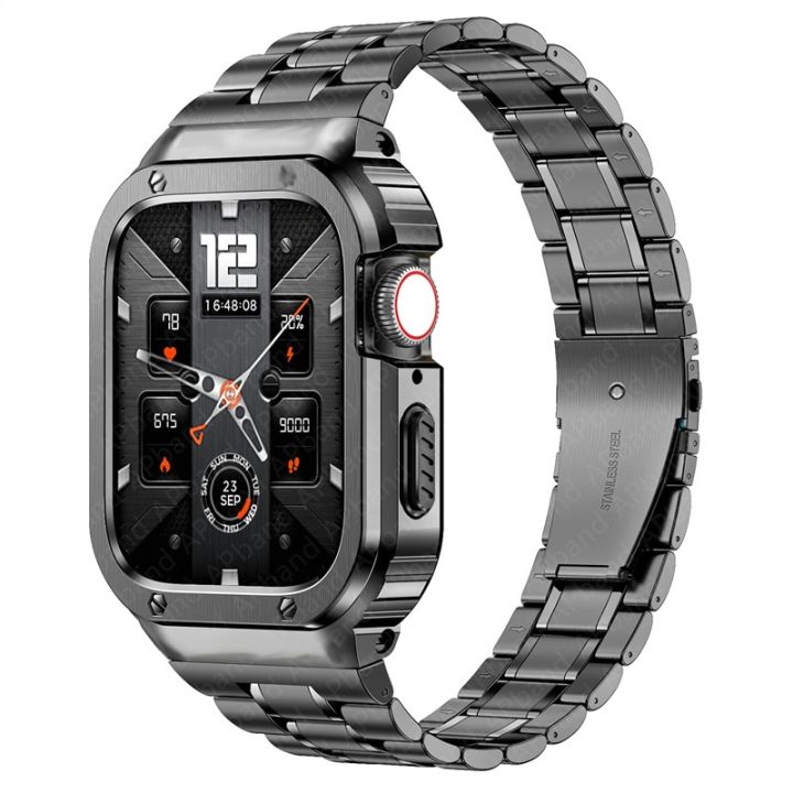 Stainless%20Steel%20Strap+Case%20For%20Apple%20Watch%20Band%2049mm%2045mm%2044mm%20(not%20watch)%20bracelet%20Bumper%20Cover%20iwatch%20serie%204%205%20SE%206%207%208%20Ultra%20-%20Image%205