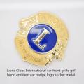 Lions Clubs International Logo Car Sticker Emblem for Car Grille. 
