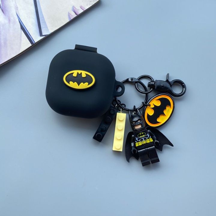 Samsung Galaxy Buds 4 Pro Batman Edition Case Earphone Silicone Case with Hanging Hook Earbuds Soft Protective Headphone Cover Headset Skin