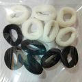 Elastic Hair Band Circle Black and White 12 Piece.
