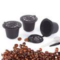 5 Reusable Capsules Refillable Coffee Capsule Filter with Coffee Machines with Coffee Spoon Brush.