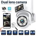 2.4G/5G HD 8MP PTZ Wifi Camera 1/2PCS Four Screens Full Color Night Vision Security Human Detection Audio Tracking Surveillance. 
