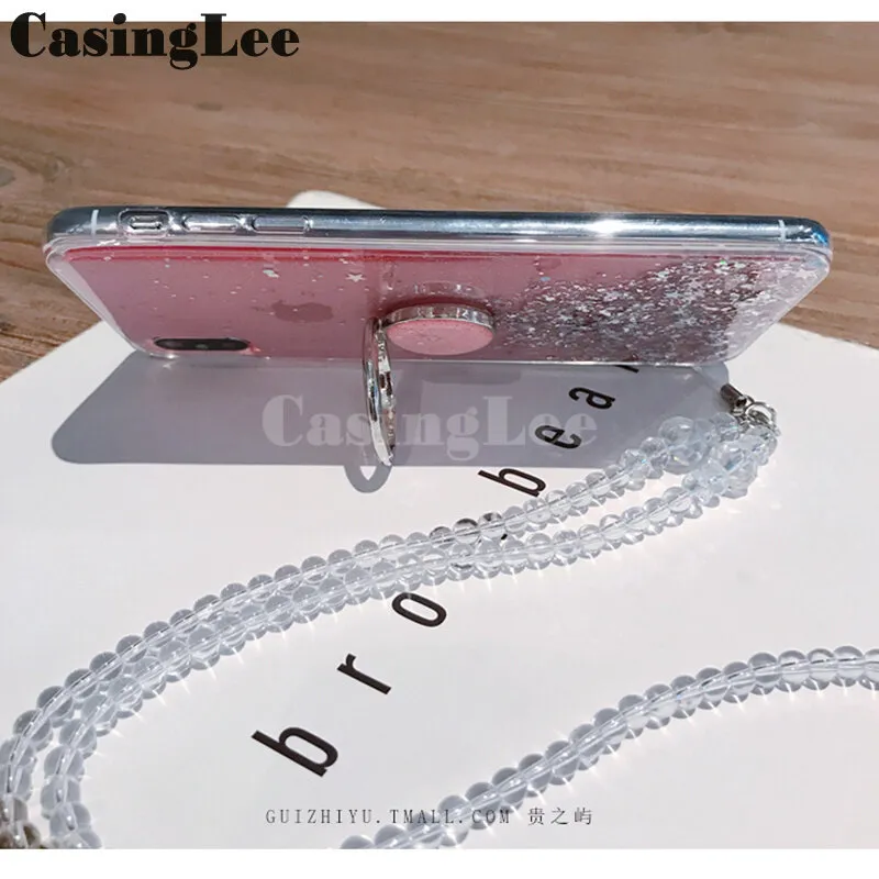 Hot Pepper Serrano 3 Phone Case With Ring Stand - Glitter TPU Cover With Lanyard