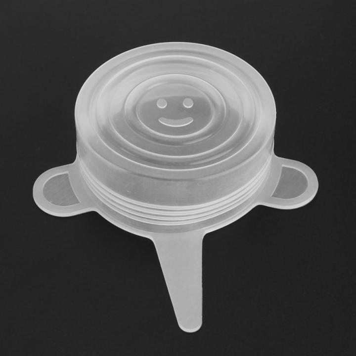 6 PCS Transparent Reusable Silicone Food Pot Lid Bowl Covers Envelope Stretchable Conservative Film