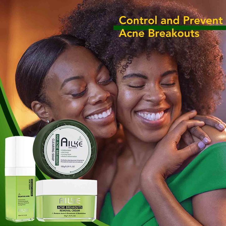 AILKE Natural Acne Treatment Skin Care, Plant Formulation, Prevent Breakouts, Defeat Acne Prone Skin, Fast Cleaning Pimple