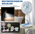 Folding Fan with LED Light - Multifunction USB Charging Fan (299098220) - Versatile Portable Cooling. 