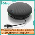 Bluetooth Wireless Conference Microphon 360-Degree Voice Pickup Noise Canceling Conference Room USB Omnidirectional Microphone.