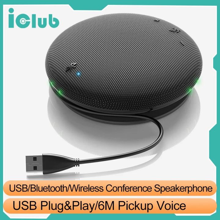 Bluetooth Wireless Conference Microphon 360-Degree Voice Pickup Noise Canceling Conference Room USB Omnidirectional Microphone