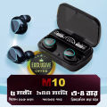 M10 TWS Wireless Bluetooth 5.1 Touch Control Digital Display Earbuds Earphones 2000mAh - Best Quality. 
