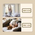 1pc Classic Digital Alarm Clock With LCD Large Time Display Temperature And Humidity In Living Room Bedroom (without Battery). 