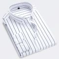 MRMT 2023 Brand New Men's Long-sleeved Shirts Blouse Casual Vertical Stripes Shirts for Male Slim Tops Man Shirts Blouses. 