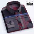 Plaid Shirts For Men‘s Long Sleeve Luxury Fashion Clothing Easy Care Soft Business Casual Print Thin Smart Camisa Formal Shirt. 