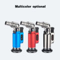 Outdoor Windproof Metal Turbo Gas Butane Lighter BBQ Kitchen Cooking Jewelry Torch Welding Flame Blue Lighter lgnition Tool. 
