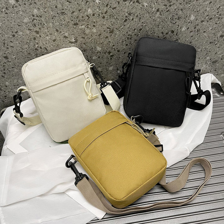 Oxford Cloth Mini Casual Small Zipper Crossbody Pouch Simple Shoulder Bag Men Mobile Phone Bag Conbo