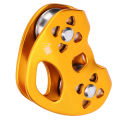 Ropeway Double Shaft Pulley Outdoor High Altitude Traverse Carriage Climbing Golden. 