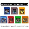 GBC 16-bit Game Video Game Cartridge Console Card Pokemon Red Blue Crystal Golden Green Silver Yellow with Multi-language. 