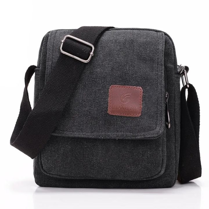 Men's Casual Style Canvas Shoulder Messenger Bags Multi-pocket with lid Handbag Crossbody Flap Bag For Man Business Sling Bag 가방