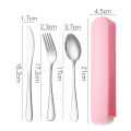 Cutlery Set Western Food Knife Stainless Steel Fork Spoon For Kids Student Picnic Camping Travel Portable Tableware Set With Box.