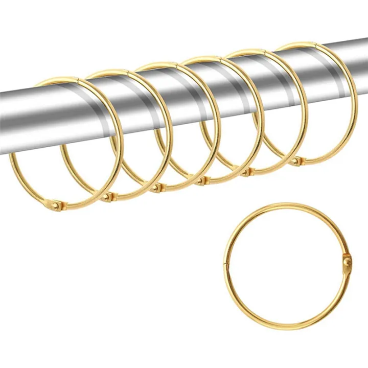 Shower%20Curtain%20Rings%20Hooks%20Rust%20Proof%20Hooks%20Anti-Drop%20Round%20Shower%20Rings,%20for%20Curtain,Gold%20-%20Image%202