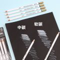 Xileyw 6PCS White Charcoal Pencils Drawing Set Sketch Highlight Pencil Soft Medium Charcoal White Pencils. 