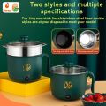 Compact Multifunctional Non-Stick Mini Rice Cooker & Electric Frying Pan - Easy Cooking for 1-2 Persons. 