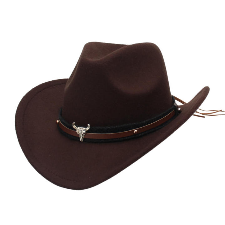 Western%20Cowboy%20Hat%20Outdoor%20Cowboy%20Hats%20Outdoor%20Wide%20Brim%20Hat%20With%20Strap%20Monochrome%20Felt%20Hats%20For%20Men&Women%20Cocked%20Top%20Hat%20-%20Image%209