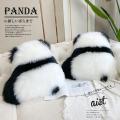 Throw Pillows Super Cute Angry Panda Back View 100% Wool / Artificial Wool Back Cushion for Bed Sofa Cushion Floor Cushions Cozy. 