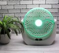 Jy super 1880 fan lithium rechargeable mini table fan with LED light. 