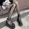 Women's Fishnet Stockings, Patterned High Waist Fishnet Tights, Fishnet Hollow Floral Thigh High Pantyhose.